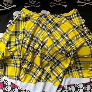 Black milk tartan yellow skirt small